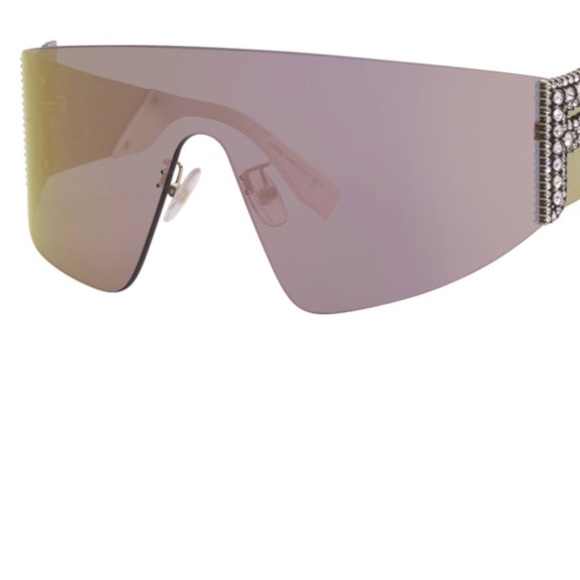 FENDI AVIATOR SUNGLASSES… PERFECT CONDITION…RHINESTONE FF SIDES - Picture 5 of 16